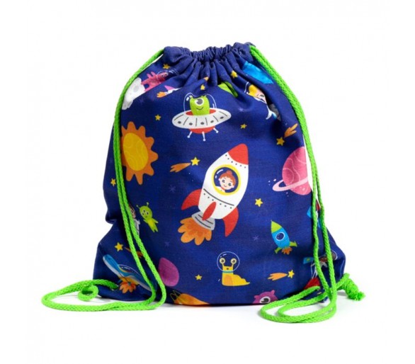 Space Canvas Drawstring Backpack