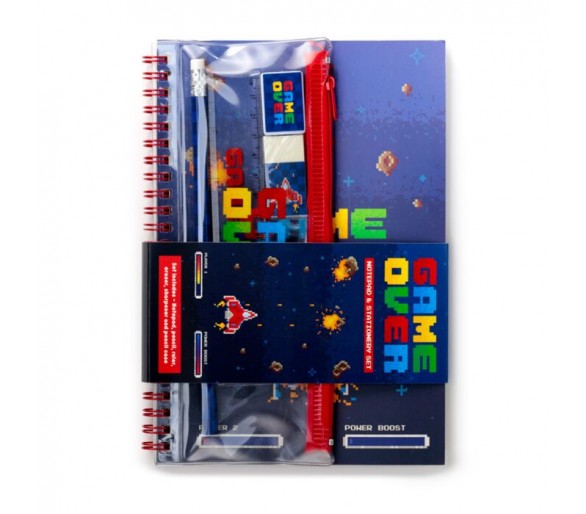 Game Over Ring A5 Notebook & 6-Piece Writing Set