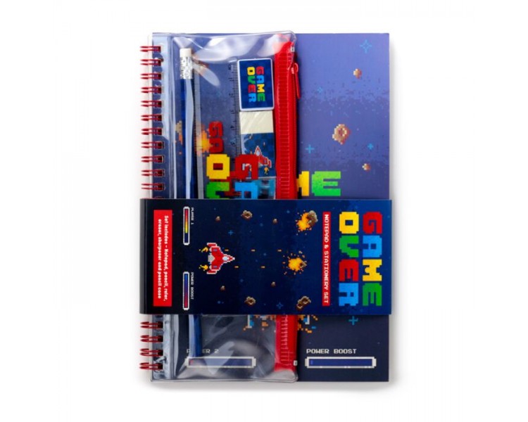 Carnet A5 Game Over & Set d'Écriture 6 pièces
