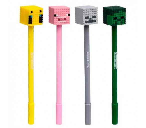 Minecraft Fineliner Pen Silicone Tip (Pig/Bee/Zombie/Skeleton)