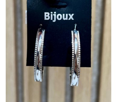 Trendy silver-colored earrings