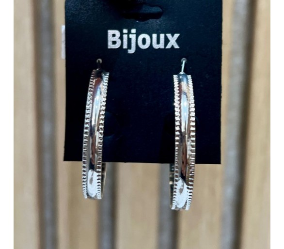 Trendy zilverkleurige oorringen