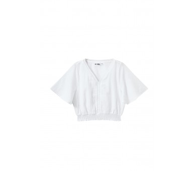 SOMEONE : chemise à manches courtes ecru