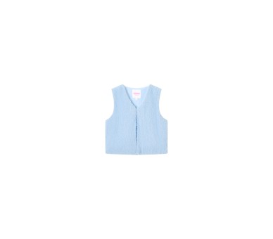 SOMEONE : gilet sans manches bleu doux