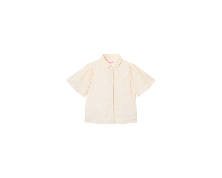 SOMEONE : chemise à manches courtes ecru