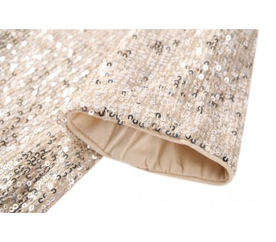 SOMEONE : Jurk met korte mouwen licht goud