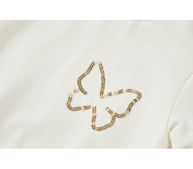 SOMEONE : Jurk met korte mouwen ecru