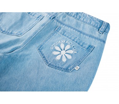 SOMEONE : pantalon long en denim jean bleu