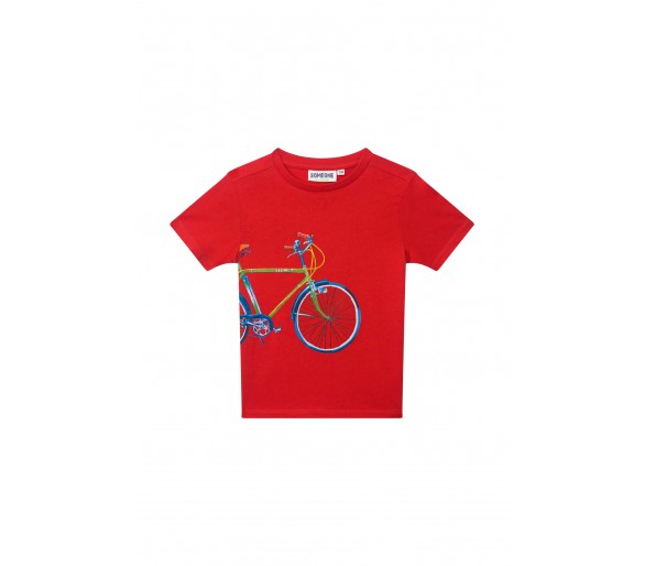 SOMEONE : T-shirt à manches courtes rouge