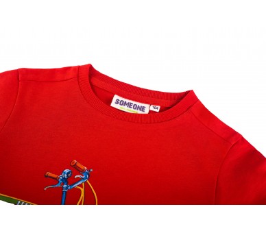 SOMEONE : T-shirt à manches courtes rouge