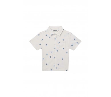 SOMEONE : chemise à manches courtes ecru