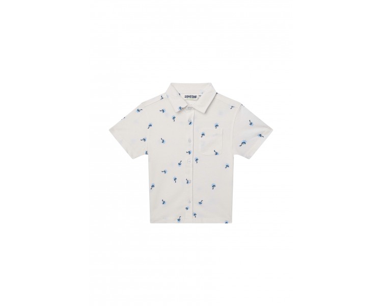SOMEONE : chemise à manches courtes ecru