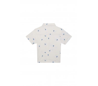 SOMEONE : chemise à manches courtes ecru