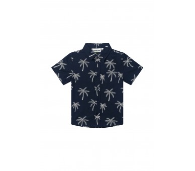 SOMEONE : chemise à manches courtes marine