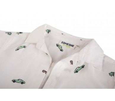 SOMEONE : chemise à manches longues ecru