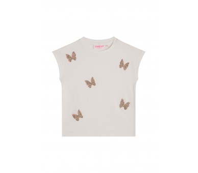 SOMEONE : T-shirt met glitter vlindertjes