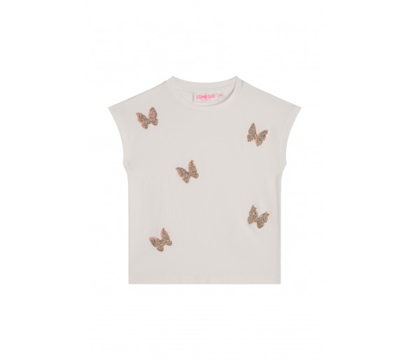 SOMEONE : T-shirt met glitter vlindertjes