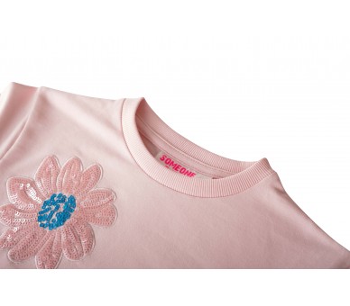 SOMEONE : Sweater met bloemen in pailletten