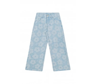 SOMEONE : pantalon long en denim jean bleu