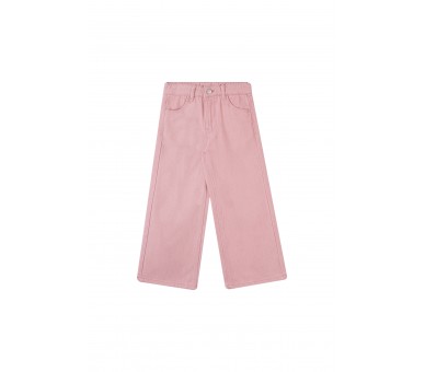 SOMEONE : pantalon long en denim rose clair