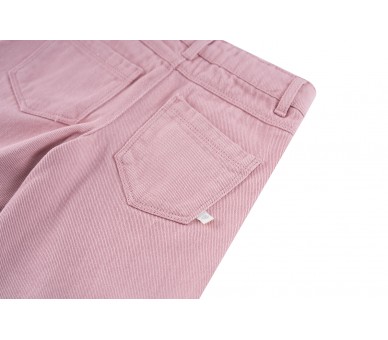 SOMEONE : pantalon long en denim rose clair