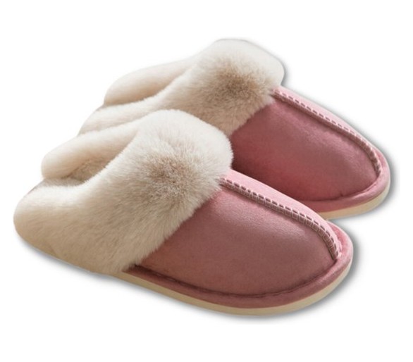 Elegant Fluffy Slippers rose