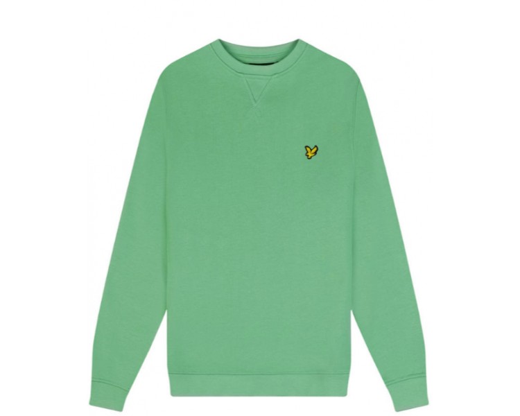 LYLE & SCOTT : Effen sweater ronde hals met logo