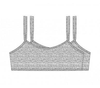 Lot de 2 crop tops à double bretelles élastiques