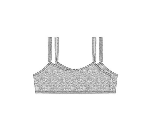 Lot de 2 crop tops à double bretelles élastiques