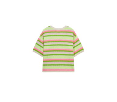 SOMEONE : Pull korte mouw met fluo strepen