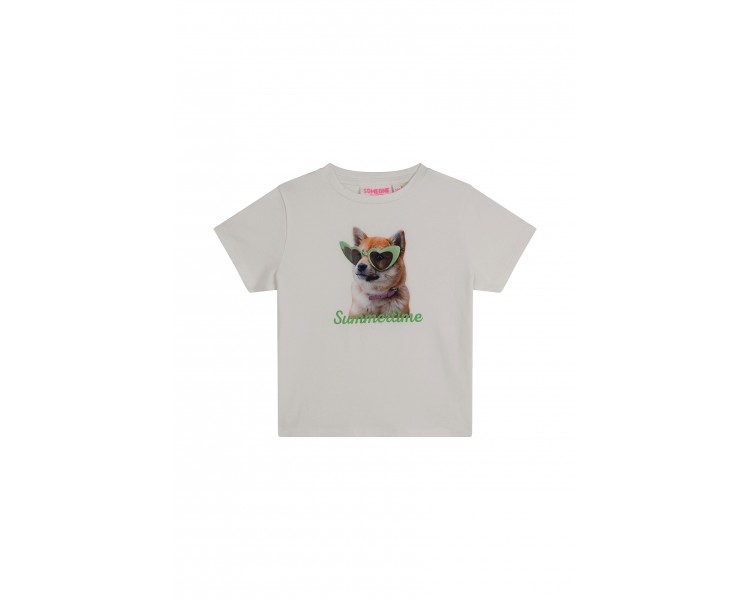 SOMEONE : T-shirt à manches courtes ecru