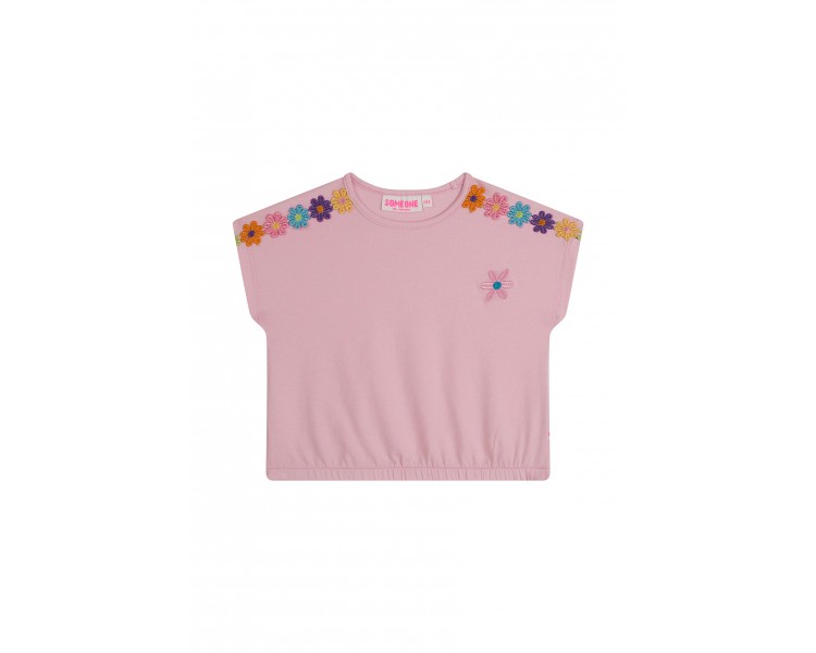 SOMEONE : T-shirt met leuke bloemetjes op de mw