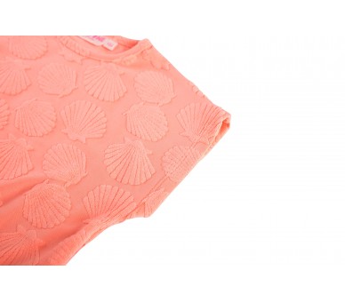 SOMEONE : T-shirt à manches courtes fluo corail