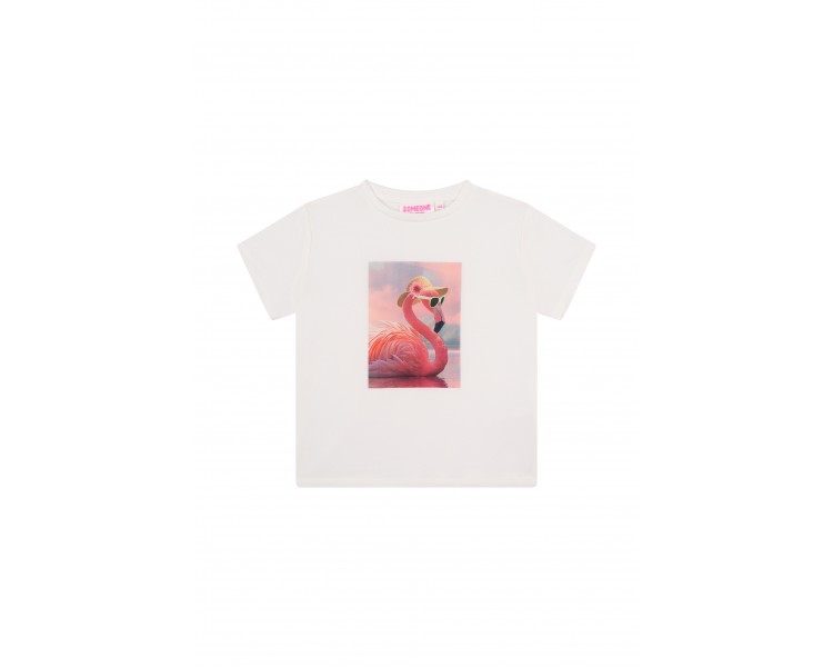 SOMEONE : T-shirt à manches courtes ecru