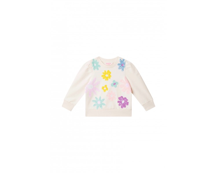 SOMEONE : Leuke sweter met paillettenbloemetjes