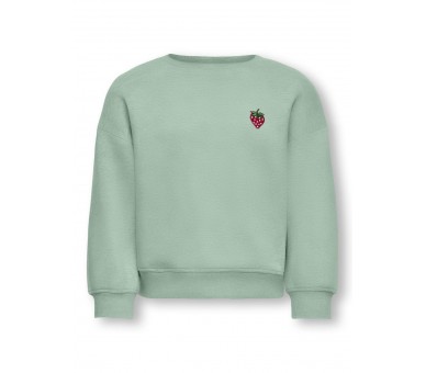 KIDS MINI GIRL : Effen sweater met kleine printje