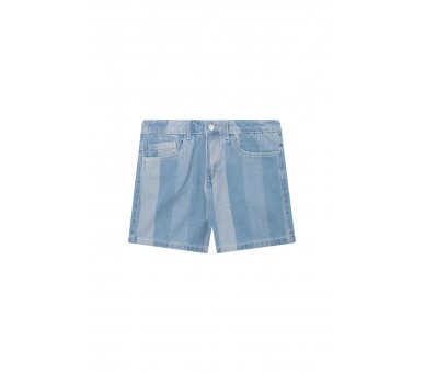 SOMEONE : Denim broek met wijde pijpen en strepen