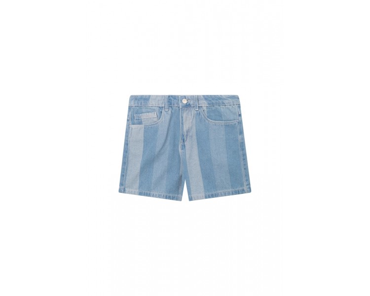 SOMEONE : Denim broek met wijde pijpen en strepen