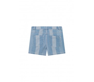 SOMEONE : Denim broek met wijde pijpen en strepen