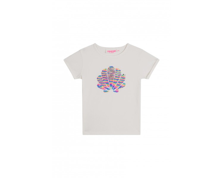 SOMEONE : T-shirt à manches courtes ecru