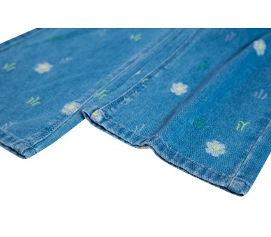 SOMEONE : pantalon long en denim bleu denim