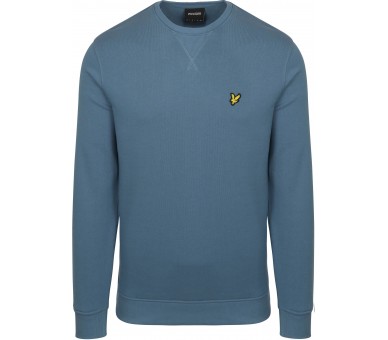 LYLE & SCOTT : Effen sweater ronde hals met logo