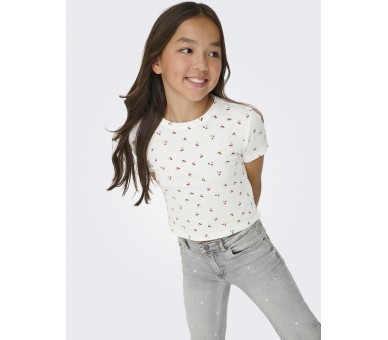KIDS ONLY GIRL : T-shirt met kleine kersjes