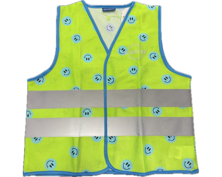 SOMEONE: Fluorescent vests with footballs