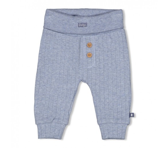 FEETJE : Pantalon côtelé - Bleu océan chiné
