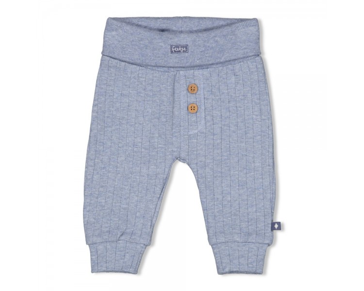 FEETJE : Pantalon côtelé - Bleu océan chiné