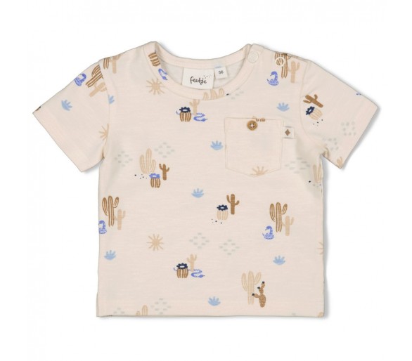 FEETJE : T-shirt AOP - Sssiesta Offwhite