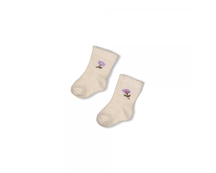 FEETJE : Chaussettes - Flower Ranch mélange blanc