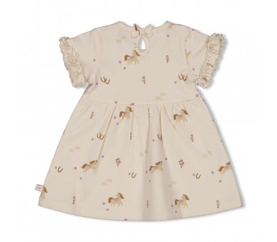 FEETJE : Jurk AOP k/m - Flower Ranch Offwhite