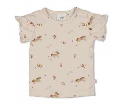 FEETJE : T-shirt AOP - Flower Ranch Offwhite